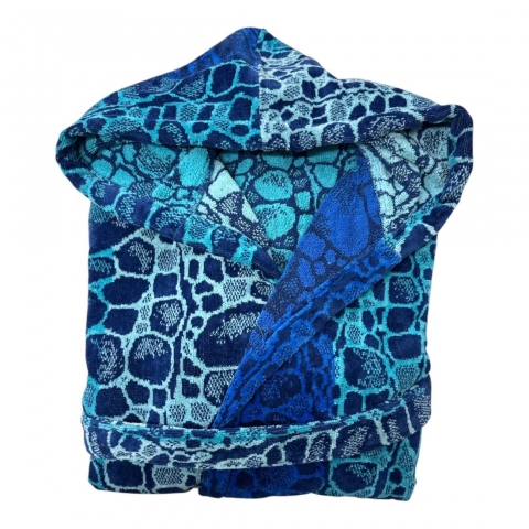 Nuovo Accappatoio Carrara Collezioni Ocean in Spugna Colore Blu