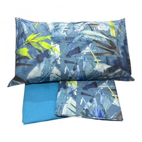 Lenzuola Happidea Lenzuola Singola Teich Blu Made In Italia