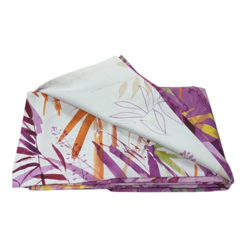 Copriletto Singolo Happidea Teich Fucsia In Piquet Puro Cotone Made In italy