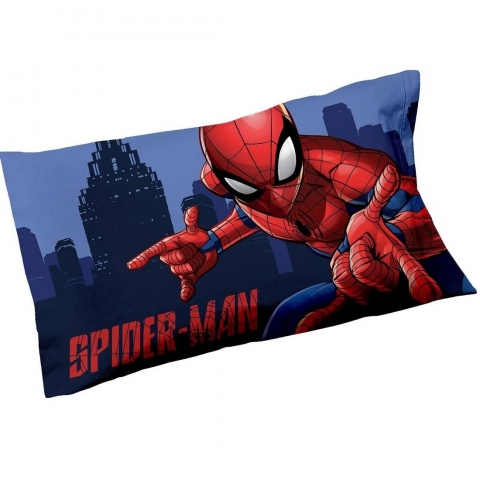 Nuovo Spiderman Set 2 Federe In Cotone Coppia Federe Per Cuscino Letto 2 Pezzi Cotone