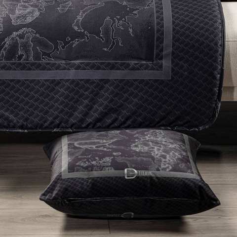 Plaid In Raso Di Cotone Geo Night Cm. 130X170 Unica Alviero Martini 1A Classe