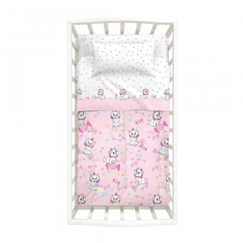 Lenzuola  Disney Caleffi Aristogatti Marie Culla Lettino Doghe