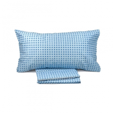 Lenzuola Caleffi Singola Transfer Colore Bluette  Puro Cotone