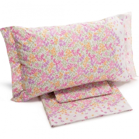 Lenzuola Caleffi Singola Alba Colore Rosa Puro Cotone