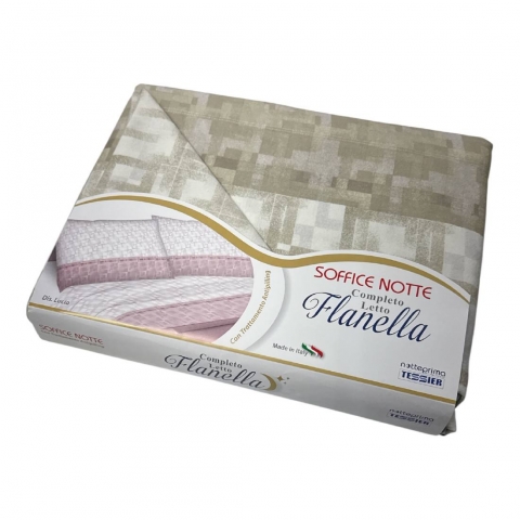 Lenzuola Flanella Matrimoniale Tessier Articolo Lucia Beige