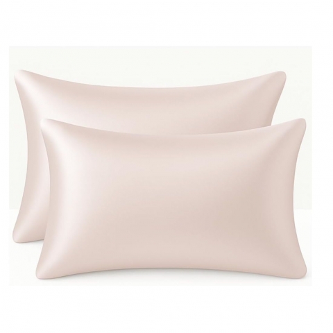 Nuovo Coppia Federe in Seta di Bamboo CLARA Anticrespo Antirughe Ipoallergeniche Traspiranti Eleganti e Morbide  Made in Italy (ROSA)