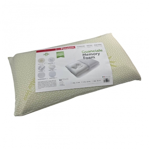 Nuovo Guanciale Cuscino Memory Foam In Aloe Altezza Cm 13