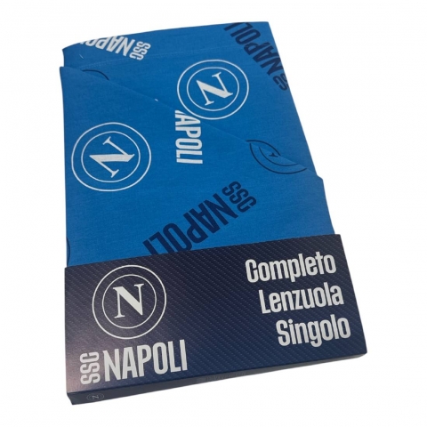 Nuovo Lenzuola SSC Napoli Singolo Prodotto Ufficiale Puro Cotone Nuovo Disegno