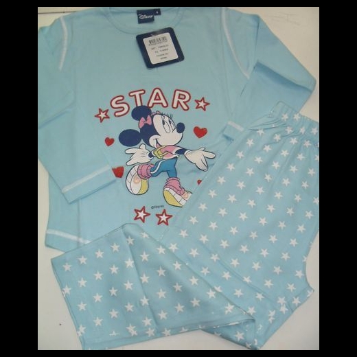 Nuovo PIGIAMA DISNEY MINNIE 100% COTONE TAGLIA 4 ANNI 