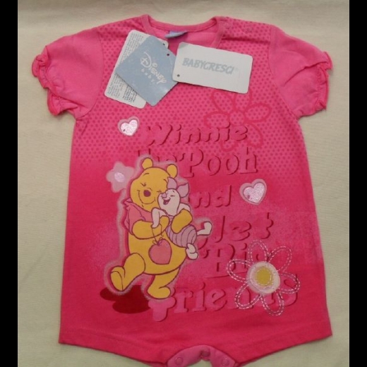 Nuovo Pagliaccetto Disney Winnie The Pooh Bimba Fucsia By Babycresci