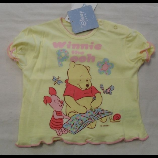 Nuovo T-Shirt Disney Winnie The Pooh Neonata Mezza Manica By Babicresci
