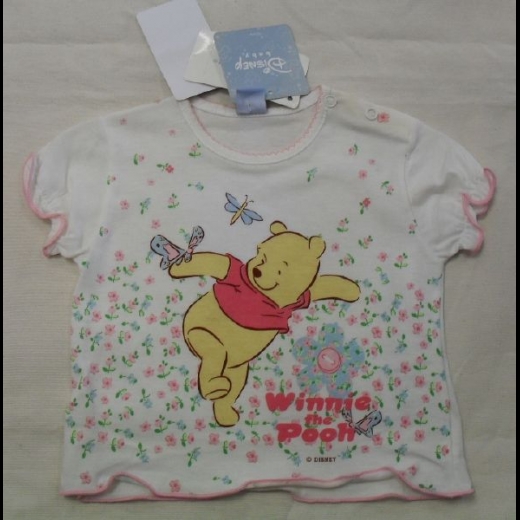 Nuovo T-Shirt Disney Winnie The Pooh Neonata Mezza Manica By Babicresci
