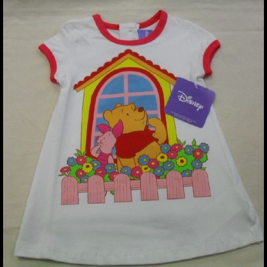 Nuovo Vestina Disney Giro Maniche Winnie The Pooh Art Valki