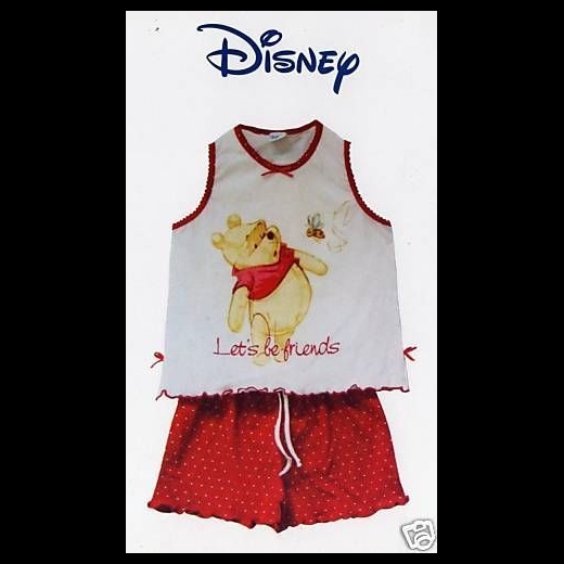 Nuovo Pigiama Disney Canotta Winnie THe Pooh By Caleffi Sotto Costo