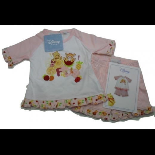 Nuovo Pigiama Disney Neonata Bambina Winnie THe Pooh Rosa By Caleffi Sotto Costo