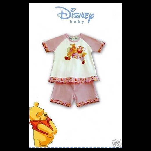 Nuovo Pigiama Disney Neonata Bambina Winnie THe Pooh Rosa By Caleffi Sotto Costo