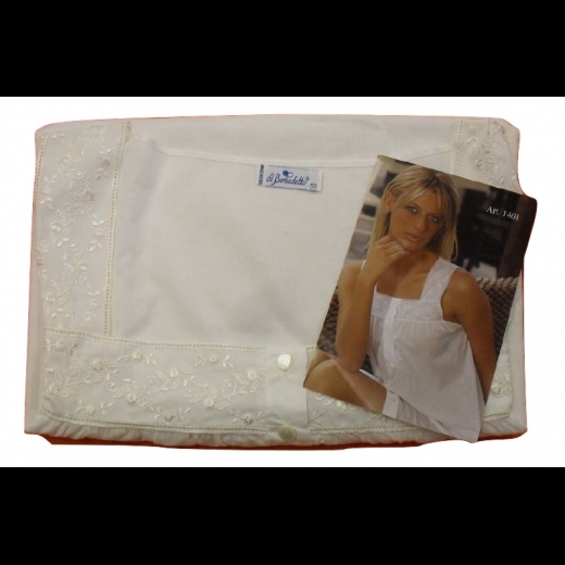 Nuovo Camicia Notte Spalla Larga Cotone In Stoffa Dibenedetto 1401 Sotto Costo