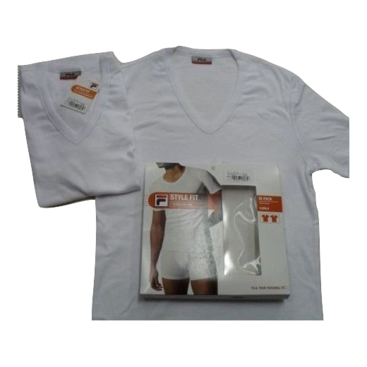 Nuovo T-Shirt Uomo Fila 2 Pezzi Scollo a V Articolo 46068 Prezzo Offerta