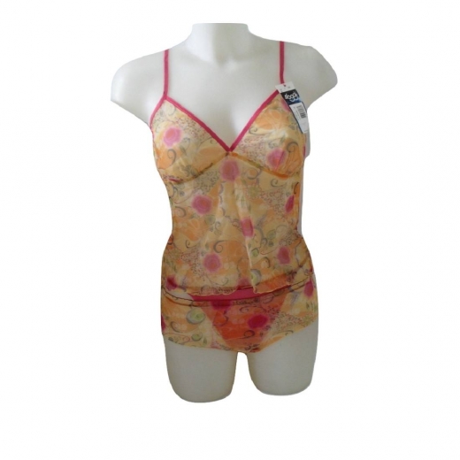 Nuovo Baby Doll Sexy Lingerie Sloggi Canotta Con Perizoma e Culotte