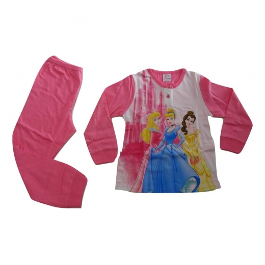 Nuovo Pigiama Disney Principesse In Cotone Lungo Art 3170