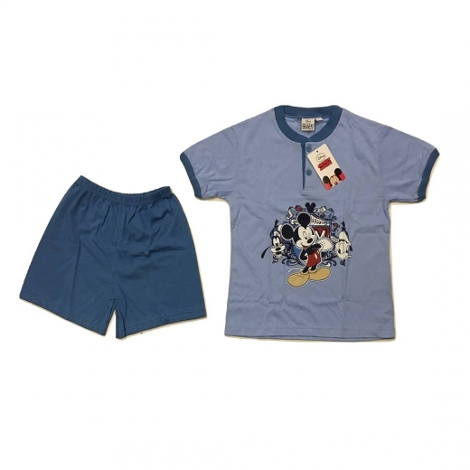 Pigiama Topolino Bambino Disney Mezze Maniche Puro Cotone Mickey