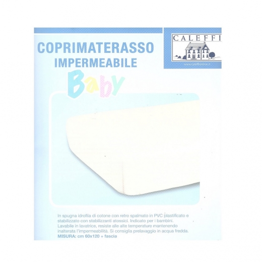 Nuovo Coprimaterasso Caleffi Culla Lettino Sanitario Impermeabile Sotto PVC