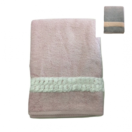 Nuovo Telo Bagno Caleffi Modello Flora applicazione In Tulle Ottima Assorbenza