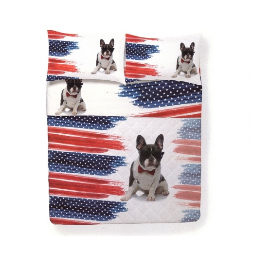 Trapuntino Singolo Happidea Puro Cotone Made In italy Digitale Papillon Quilt