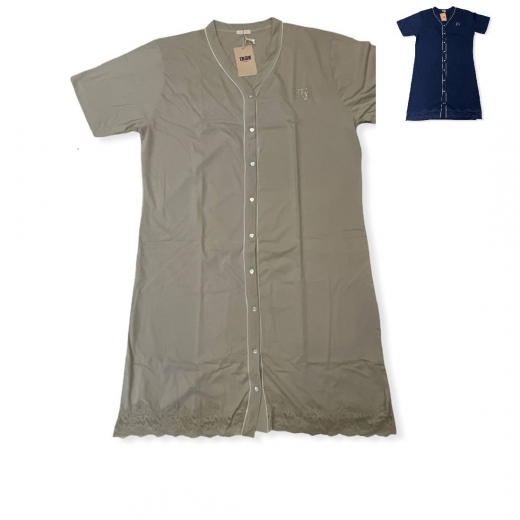 Nuovo Vestaglia Donna Mezze Maniche Conformata Irge cd107