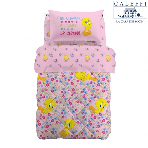 Trapunta Pimone Caleffi Titti Flowers Singola Esterno Cotone