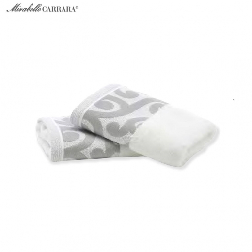 Ospite Carrara 2 Pezzi Arabesque Con Bordo jaquard Cm 40 x 55