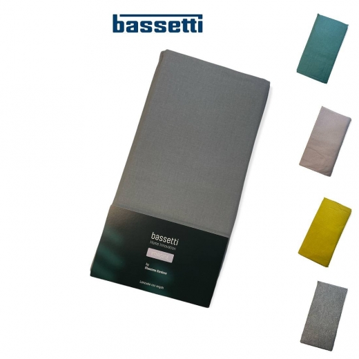 Nuovo Lenzuola Bassetti Sotto Con Angoli Linea Imagine Matrimoniale Puro Cotone