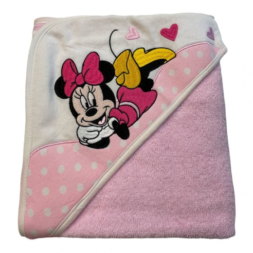 Nuovo Triangolo Minnie Neonato Disney In Spugna Ricamato