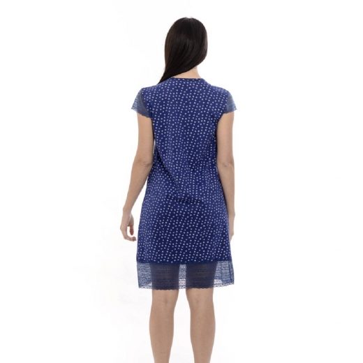 Nuovo Camicia Donna Pigiamiamoci Conformata Puro Cotone Articolo 1661 SX
