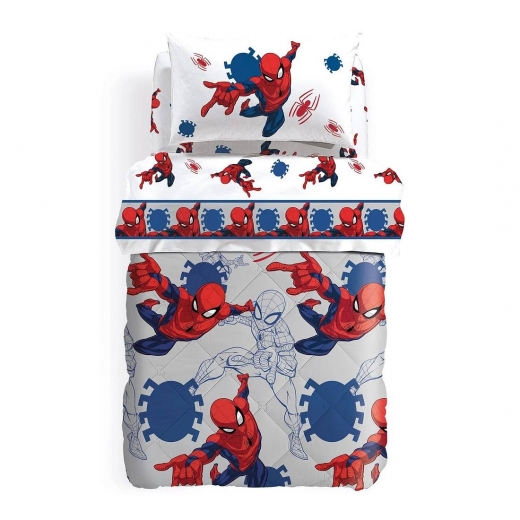 Piumone Trapunta Spider man Caleffi Spider man America Singola Esterno Cotone
