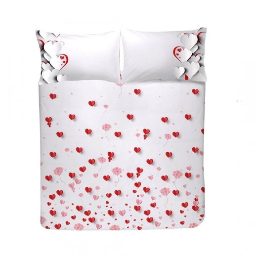 Completo Lenzuola Happidea Lenzuola Copriletto Singola Digitale Sweet Heart