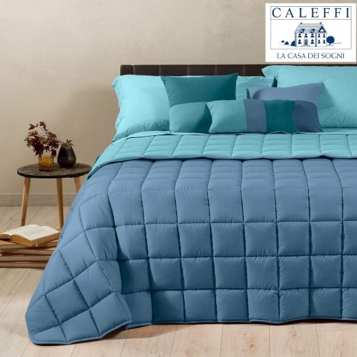 Piumone Trapunta Singola Caleffi Piumone Open Da 200 Grammi Microfibra Blu/Avion