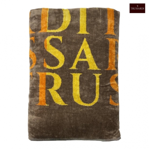 Telo Spiaggia Mare Spiaggia Trussardi Heatmap Brown cm 95x180