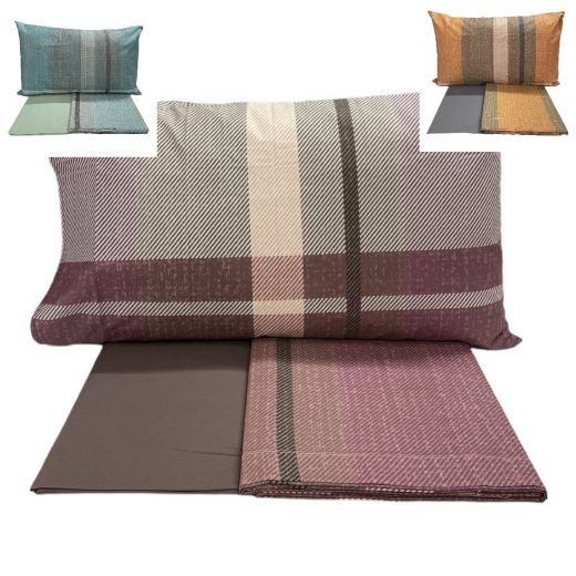Completo Lenzuola Happidea Lenzuola Matrimoniale Made In Italia Cinnamon