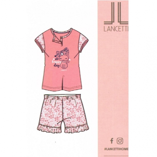 Pigiama Bimba Bambina Lancetti Corto Articolo LSK00245 Estivo2