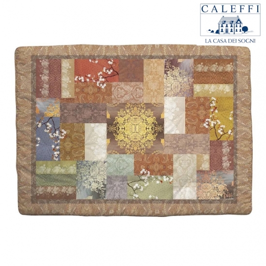 Plaid Scaldotto Caleffi Alcova Cm 130 x 170 Oro Esterno Cotone