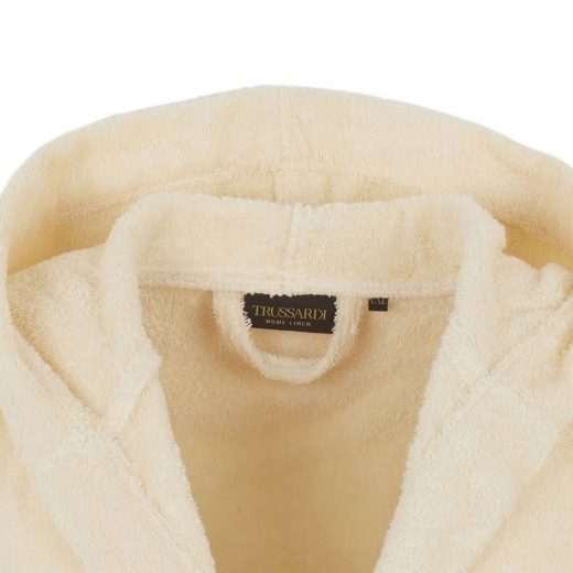 Accappatoio Trussardi In Spugna 380 Grammi Al Metro Quadrato Ribbon Egru Ivory