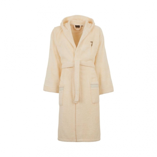 Accappatoio Trussardi In Spugna 380 Grammi Al Metro Quadrato Ribbon Egru Ivory