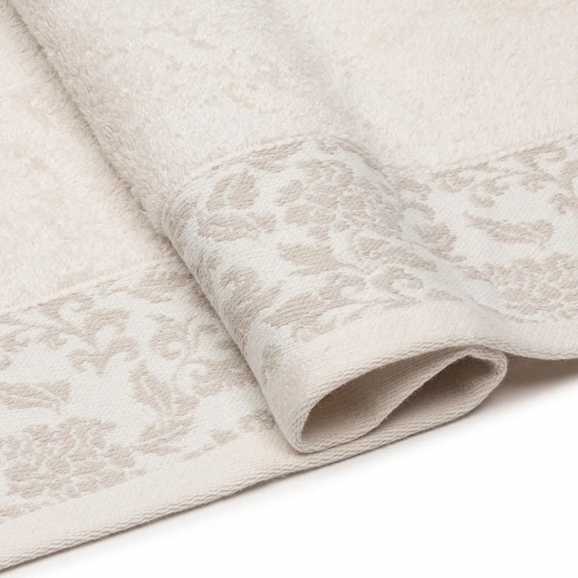 Set Asciugamano Con Ospite Besana By Caleffi Articolo Decor Vaniglia
