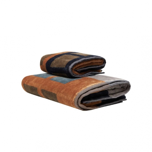 Set Asciugamano Con Ospite Carrara In Spugna Barcellona Blue
