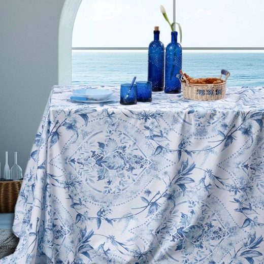 Telo Arredo Foulard Happidea Singolo Azur Blu Cm 180x280