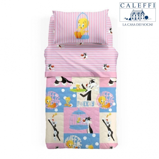 Trapuntino Caleffi Disney Love Titty Letto Singolo Esterno Cotone Quilt