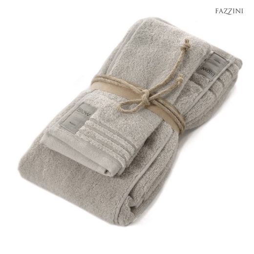 Set Asciugamano Fazzini Con Ospite In Spugna Da 550 Grammi Coccola Grigio