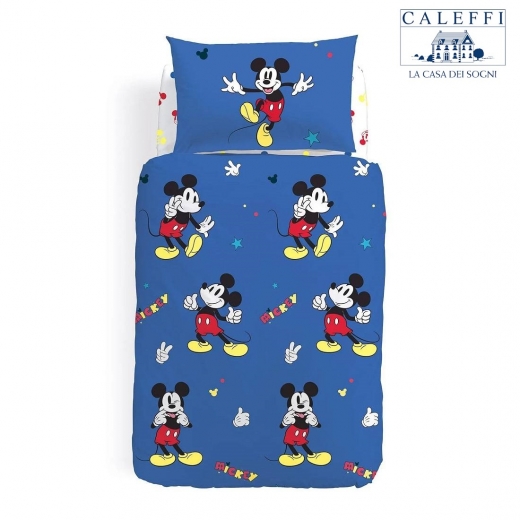 Completo Copripiumino Topolino Disney Caleffi Topolino Retro Singolo Completo In Cotone