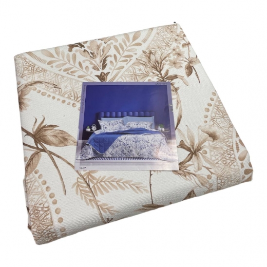 Copriletto Matrimoniale Happidea Azur Naturale Piquet Puro Cotone Made In italy